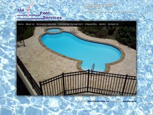 AAA Pool Services Inc. screenshot portfolio PajamaWeb