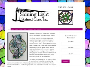 Shining Light Stained Glass screenshot portfolio PajamaWeb WordPress event registration